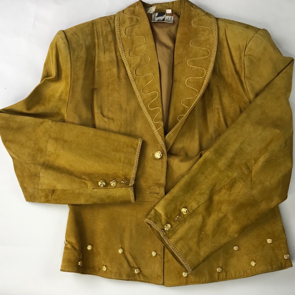 VTG Bellino Paris Mode Blazer Genuine Pig Suede
